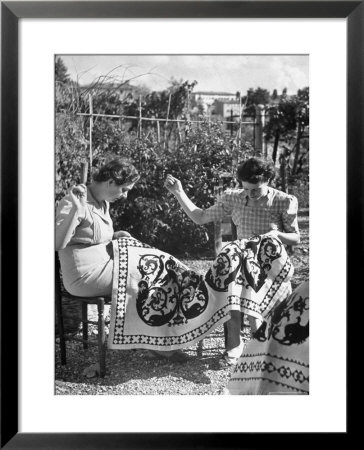 Women Doing Embroidery Work by Walter Sanders Pricing Limited Edition Print image