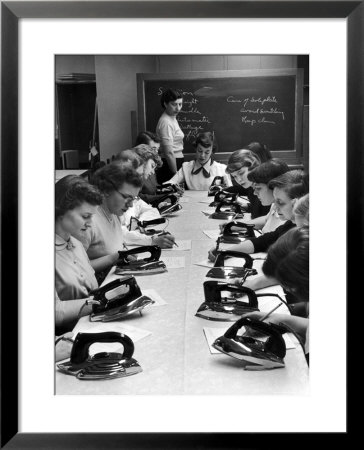 Cornell's Home Economics Students Learn Different Elements Of Irons And Proper Maintenance Of It by Nina Leen Pricing Limited Edition Print image