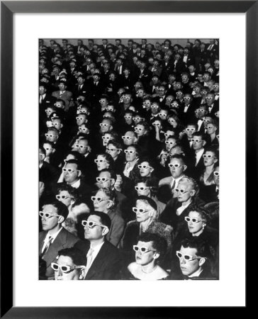 3-D Movie Viewers During Opening Night Of Bwana Devil by J. R. Eyerman Pricing Limited Edition Print image