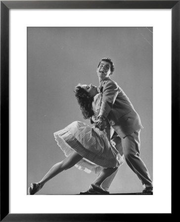 Dancers Kaye Popp And Stanley Catron Demonstrating The Lindy Hop by Gjon Mili Pricing Limited Edition Print image