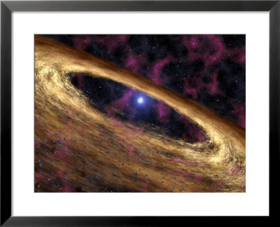 This Artist's Concept Depicts A Type Of Dead Star Called A Pulsar And The Surrounding Disk by Stocktrek Images Pricing Limited Edition Print image