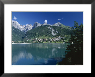 Reflections In Lake, Molveno, Brenta Dolomites, Dolomite Mountains, Trentino Alto-Adige, Italy by Gavin Hellier Pricing Limited Edition Print image