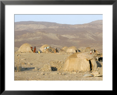 Desert Camp Of Afar Nomads, Afar Triangle, Djibouti, Africa by Tony Waltham Pricing Limited Edition Print image