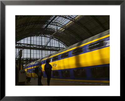 Train At Central Station, Amsterdam, Netherlands by Keren Su Pricing Limited Edition Print image