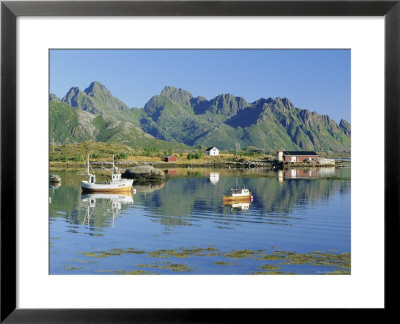 Fishing Boat In Austnesfjorden, Lofoten Islands, Nordland, Norway, Scandinavia, Europe by Gavin Hellier Pricing Limited Edition Print image