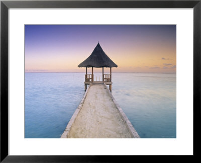 Pier, Maldives, Indian Ocean by Peter Adams Pricing Limited Edition Print image
