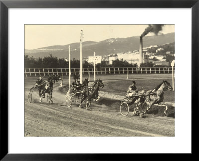 First International Sulky Race 1910 Fall Reunion, At The Montebello Racetrack In Trieste by Carlo Wulz Pricing Limited Edition Print image