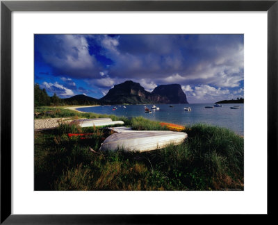 Rowing Boats On Lagoon Beach, Lord Howe Island, New South Wales, Australia by Richard I'anson Pricing Limited Edition Print image