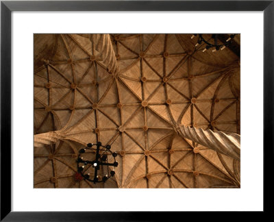 Ceiling Detail Of 15Th Century Lonja (Commodity And Silk Market), Valencia, Spain by Johnson Dennis Pricing Limited Edition Print image