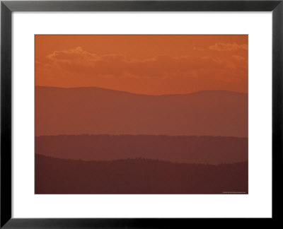 Scenic Sunset View Of Blue Ridge Mountains, Virginia by Kenneth Garrett Pricing Limited Edition Print image