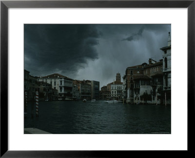View Looking Up The Grand Canal In Venice With Storm Approaching by Todd Gipstein Pricing Limited Edition Print image