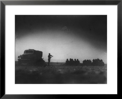 During An Outdoor Church Service An English Chaplain Plays Violin For British 8Th Army by Bob Landry Pricing Limited Edition Print image