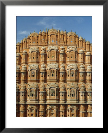 Detail Of The Facade Of The Palace Of The Winds Or Hawa Mahal, Rajasthan, India by Jeremy Bright Pricing Limited Edition Print image