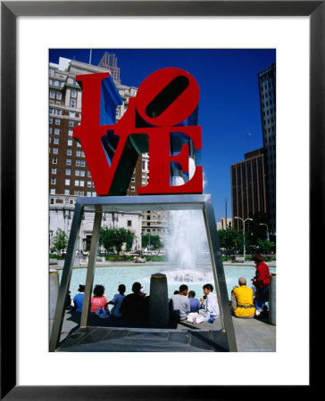 Sculpture In Love Park, Philadelphia, Pennsylvania by Margie Politzer Pricing Limited Edition Print image