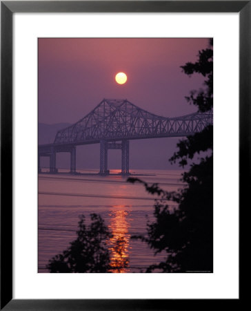 Tappen Zee Bridge At Sunset Over The Hudson River In Terrytown, New York by Richard Nowitz Pricing Limited Edition Print image