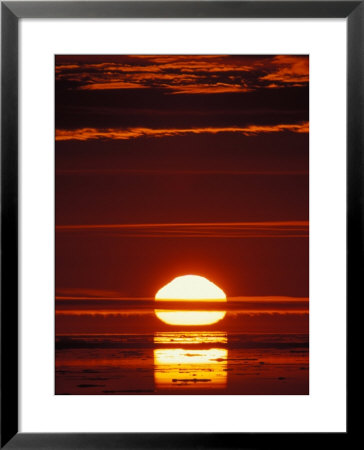 Midnight Sun At 1 A.M. Over Foxe Basin, Nunavut, Canada by Paul Nicklen Pricing Limited Edition Print image