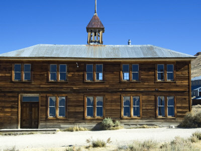 Abandoned Wood Schoolhouse With Bell Tower, Bodie State Historic Park, California, Usa by Dennis Kirkland Pricing Limited Edition Print image