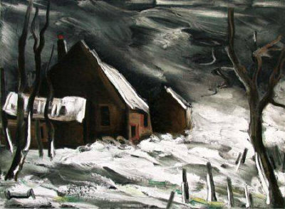 La Maladrerie Sous La Neige, 1956 by Maurice De Vlaminck Pricing Limited Edition Print image