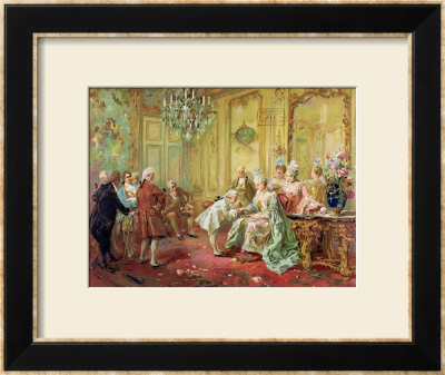 The Presentation Of The Young Mozart To Mme De Pompadour At Versailles In 1763 by Vicente De Paredes Pricing Limited Edition Print image