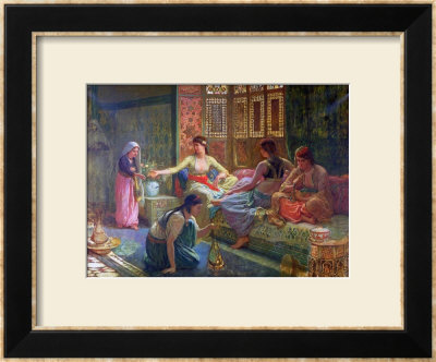 Interior Of A Harem, Circa 1865 by Leon-Auguste-Adolphe Belly Pricing Limited Edition Print image