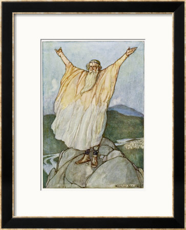 The Druid Sencha Gives The Men Of Ulster The Signal For Battle by Stephen Reid Pricing Limited Edition Print image