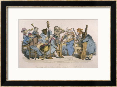 Musicians Satirised By Being Represented As Animals by J.J. Grandville Pricing Limited Edition Print image