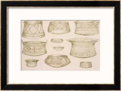 Designs For Arab And Persian Bowls And Basins, From Art And Industry by Jean Francois Albanis De Beaumont Pricing Limited Edition Print image