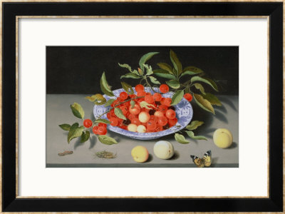 Still Life Of Cherries And Peaches by Balthasar Van Der Ast Pricing Limited Edition Print image