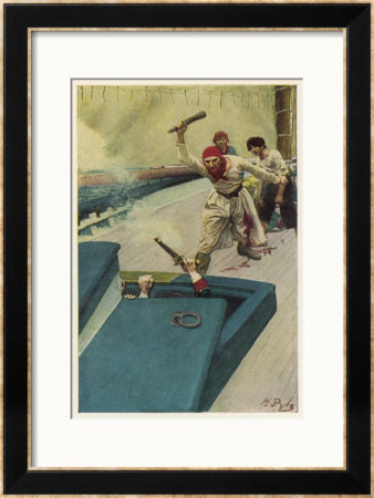 Defending A Ship Against A Pirates' Boarding-Party by Howard Pyle Pricing Limited Edition Print image