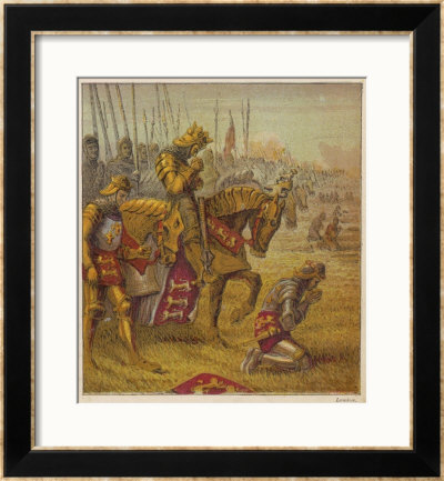 Henry V And His Troops Pray For Victory Over The French Before The Battle Of Agincourt by Joseph Kronheim Pricing Limited Edition Print image