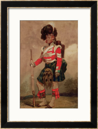 A Soldier Of The 79Th Highlanders At Chobham Camp In 1853 by Eugene Louis Lami Pricing Limited Edition Print image