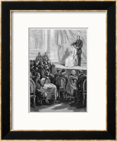 Dr J P Durand De Gros Gives A Demonstration Of Hypnosis To The Scientific Press Paris by Castelli Pricing Limited Edition Print image