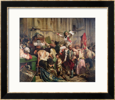 The Conquerors Of The Bastille Before The Hotel De Ville In 1789, 1839 by Hippolyte Delaroche Pricing Limited Edition Print image