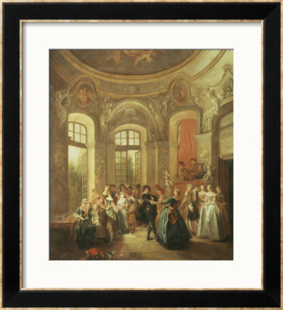 Fete Galante, Music And Dancing by Jean Baptiste Pater Pricing Limited Edition Print image