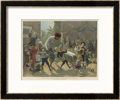 British Residents In India Bring In A Bar Of Ice Instead Of The Traditional Yule Log by Adrien Marie Pricing Limited Edition Print image