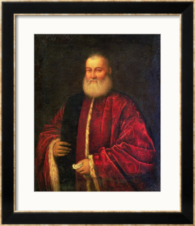Portrait Of An Old Man In Red Robes by Jacopo Robusti Tintoretto Pricing Limited Edition Print image