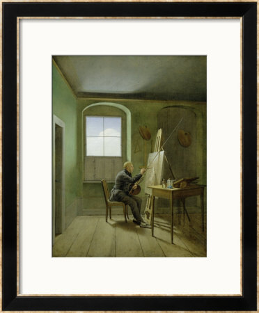 Caspar David Friedrich (1774-1840) In His Studio, 1811 by Georg Friedrich Kersting Pricing Limited Edition Print image