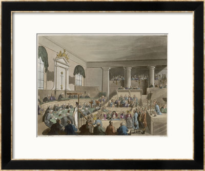 The Old Bailey, Known Also As The Central Criminal Court by A.C. Pugin Pricing Limited Edition Print image