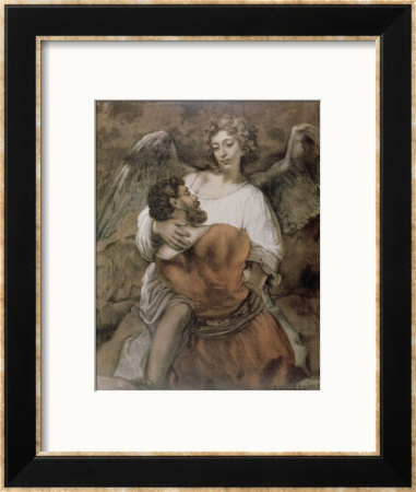 Jacob Wrestles With An Angel by Rembrandt Van Rijn Pricing Limited Edition Print image
