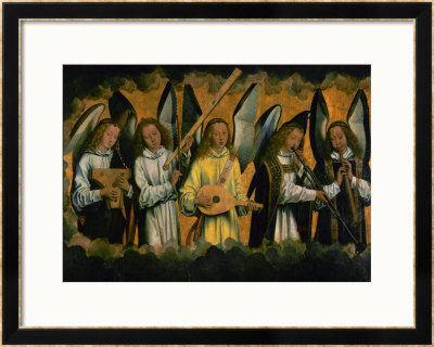 Angels Making Music; Left Panel Of A Triptych by Hans Memling Pricing Limited Edition Print image