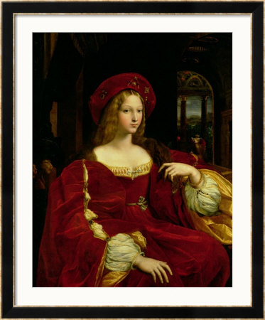 Portrait Of Jeanne Of Aragon Wife Of Ascannio Colonna, Viceroy Of Naples, 1518 by Giulio Romano Pricing Limited Edition Print image