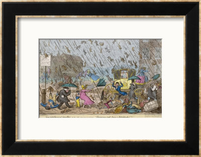 Raining Cats And Dogs, And Pitchforks by George Cruikshank Pricing Limited Edition Print image