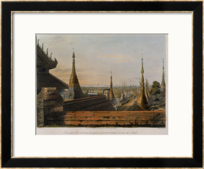 Scene Upon The Eastern Road From Rangoon Looking Towards The South, Plate 13 From Rangoon Views by Joseph Moore Pricing Limited Edition Print image