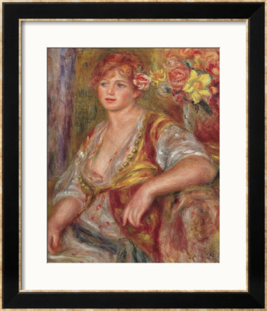 Blonde Woman With A Rose, Circa 1915 by Pierre-Auguste Renoir Pricing Limited Edition Print image