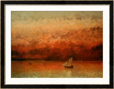 Lake Geneva At Sunset by Gustave Courbet Pricing Limited Edition Print image