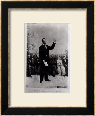 Lincoln's (1809-65) Address At Gettysburg, 1895 by Stephen James Ferris Pricing Limited Edition Print image