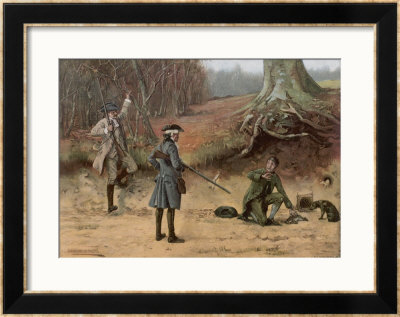 Poacher Is Caught Red-Handed By A Gentleman And His Gamekeeper by G. Goodwin Kilburne Pricing Limited Edition Print image