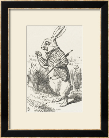 The White Rabbit Checks His Watch by John Tenniel Pricing Limited Edition Print image