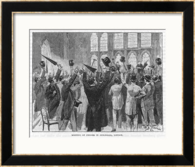 Meeting Of Enthusiastic Jingoes In Guildhall London by W.B. Wollen Pricing Limited Edition Print image