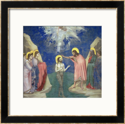 The Baptism Of Christ, Circa 1305 by Giotto Di Bondone Pricing Limited Edition Print image